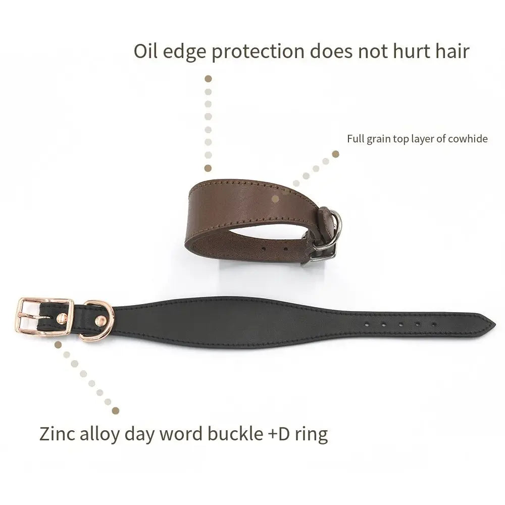 Adjustable Leather Dog Collar