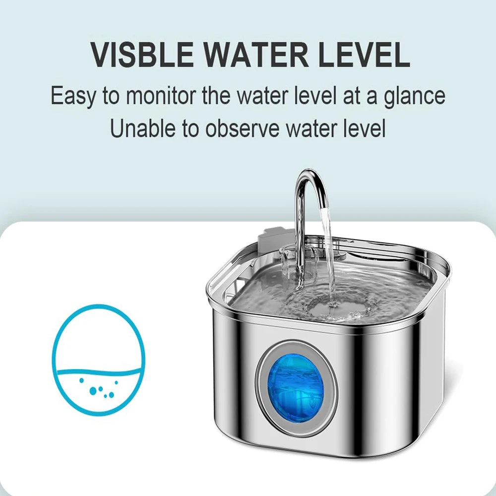 Stainless Steel Automatic Cat Water Fountain