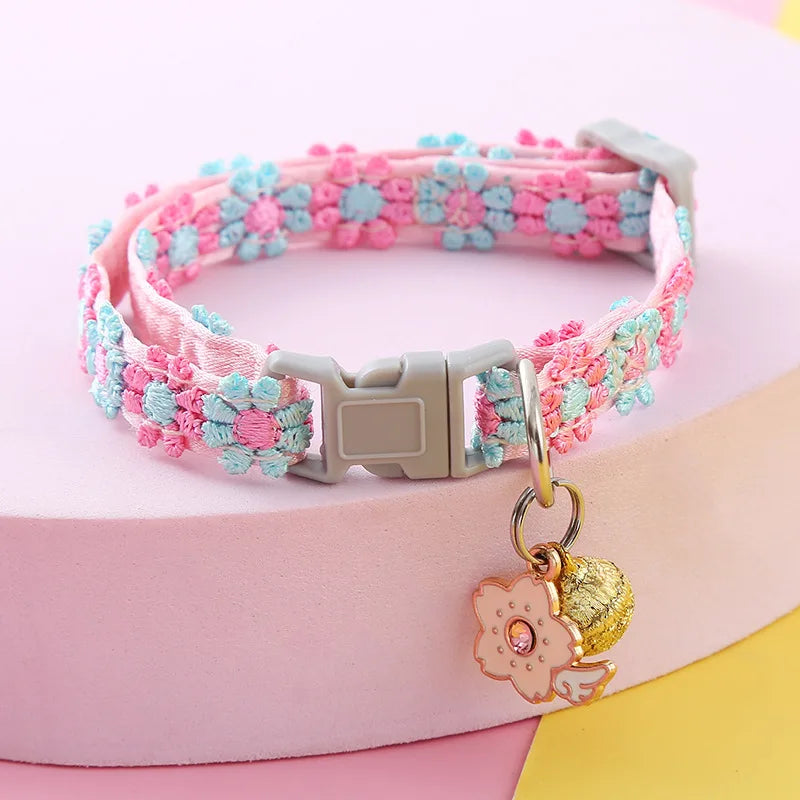 Lace Flower Cat Collar