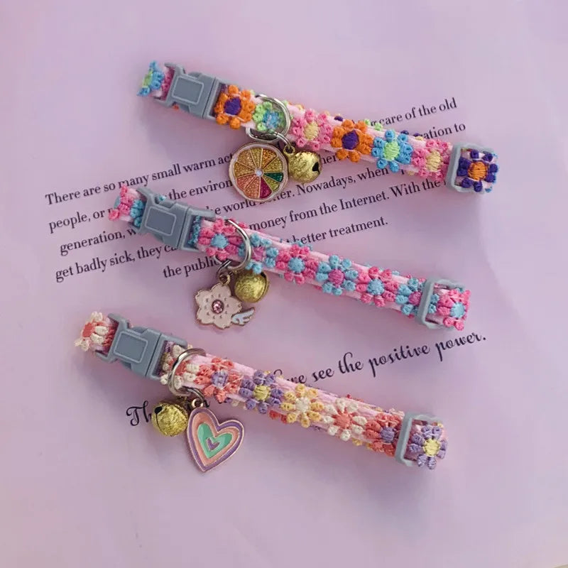 Lace Flower Cat Collar