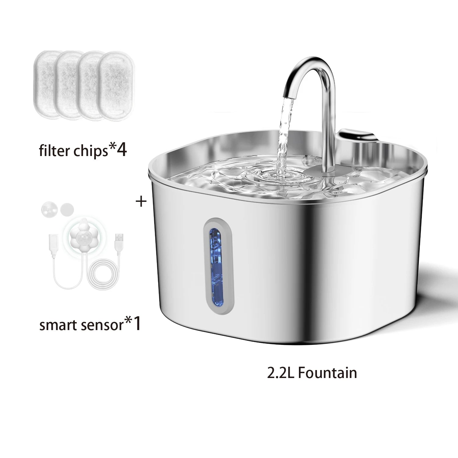 Stainless Steel Automatic Cat Water Fountain