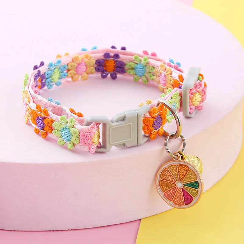 Lace Flower Cat Collar