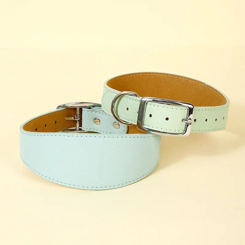 Wide Leather Dog Collar