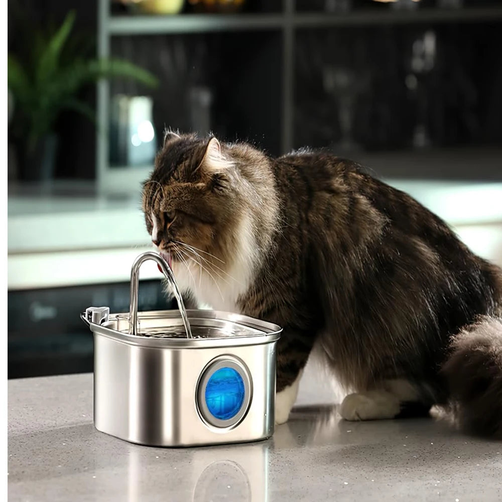 Stainless Steel Automatic Cat Water Fountain
