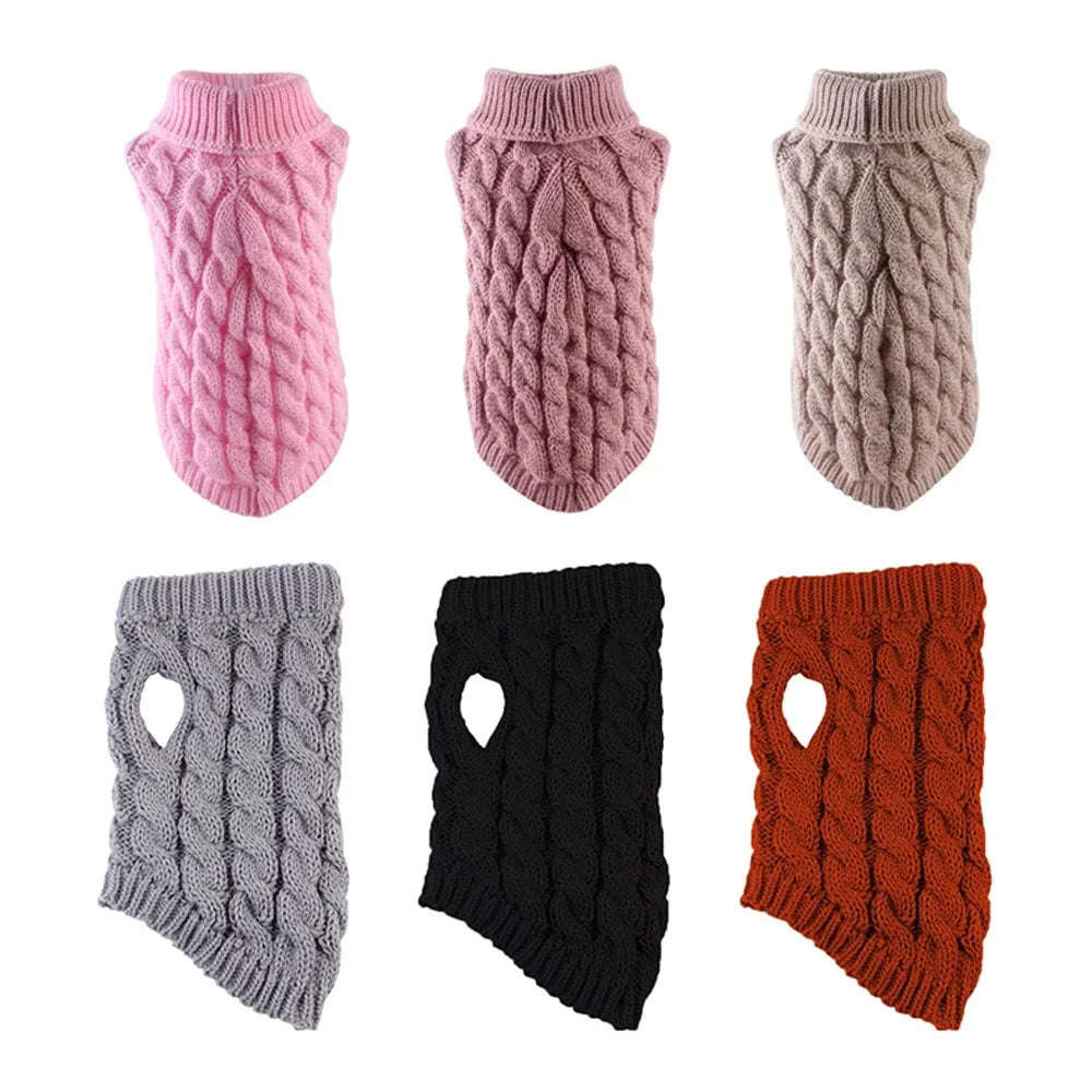 Warm Knitted Dog Sweater