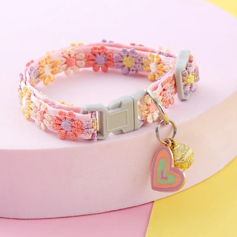 Lace Flower Cat Collar