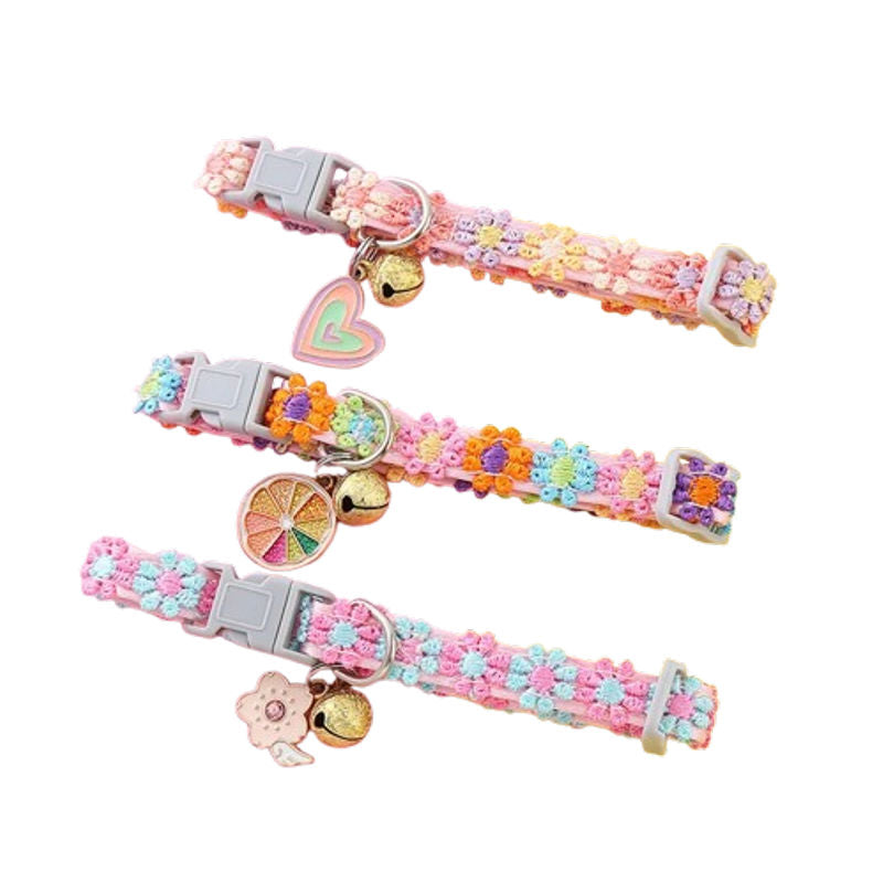 Lace Flower Cat Collar