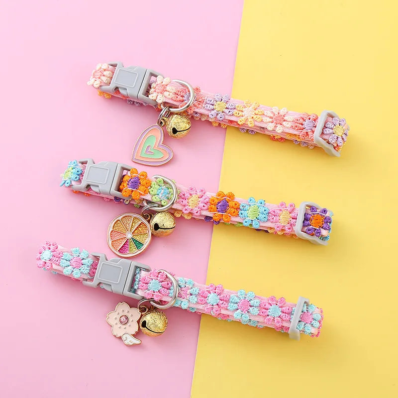 Lace Flower Cat Collar